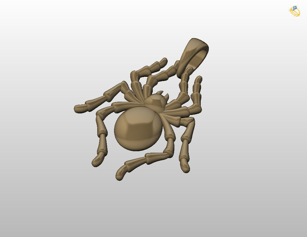 Spider pendant 3D print model_13