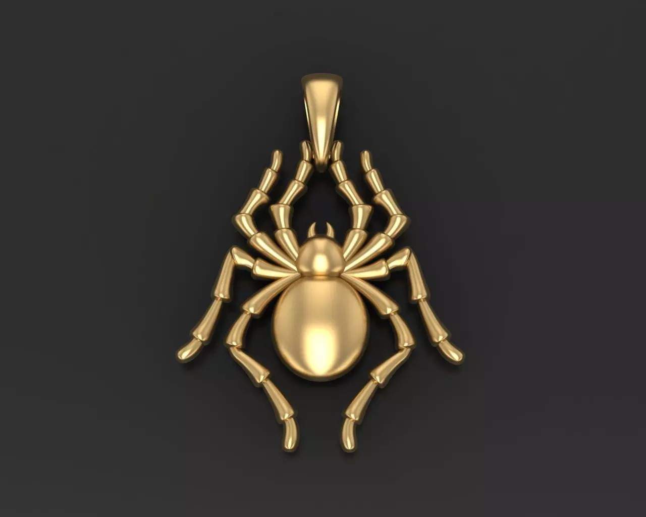 Spider pendant 3D print model_0