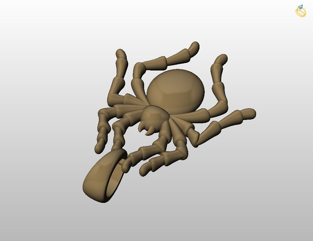 Spider pendant 3D print model_30