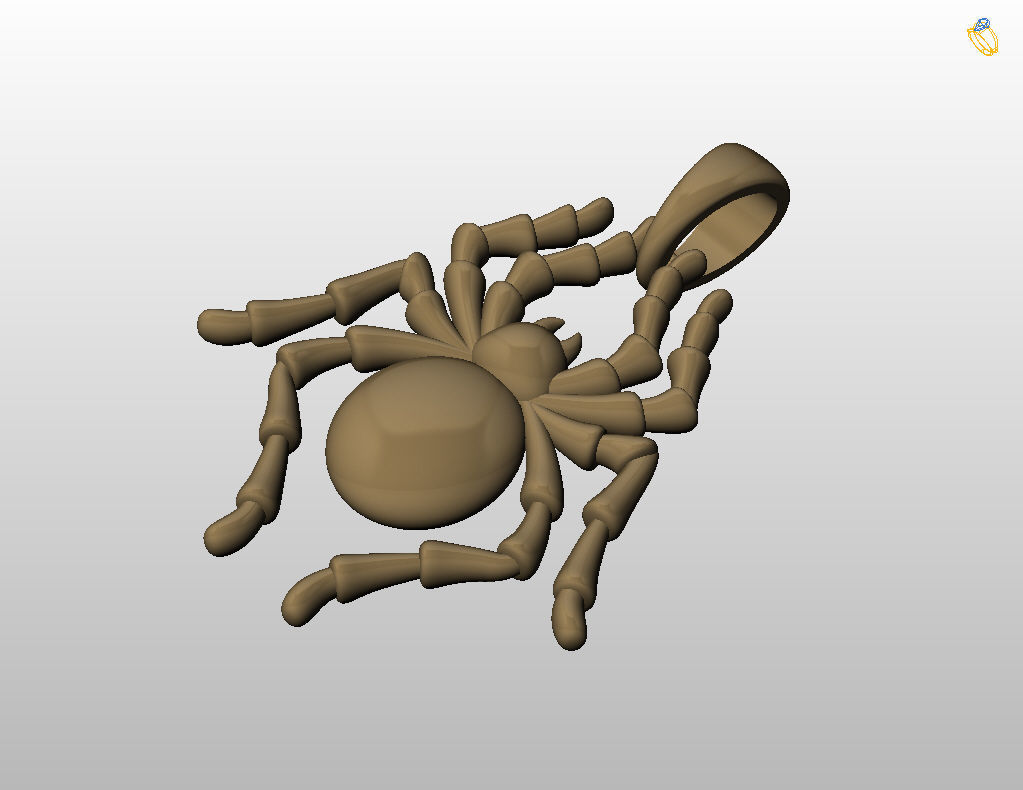 Spider pendant 3D print model_25