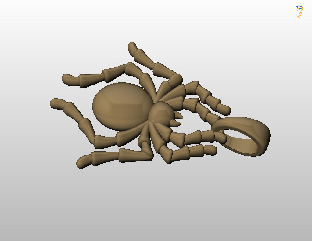 Spider pendant 3D print model_27