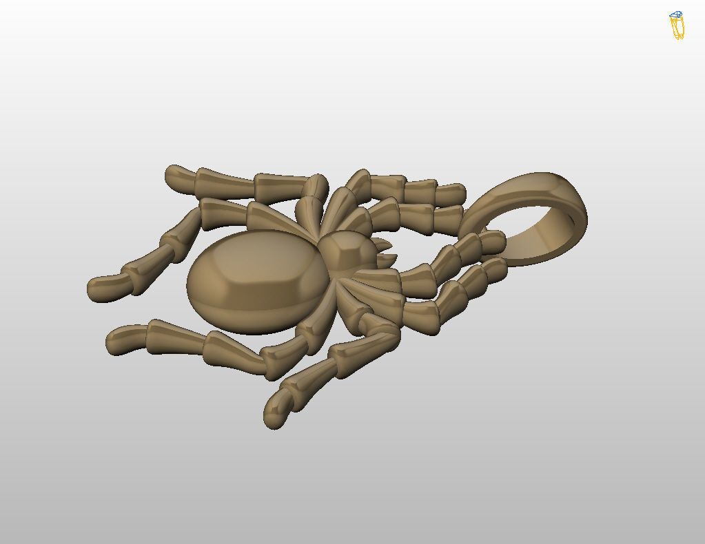 Spider pendant 3D print model_15