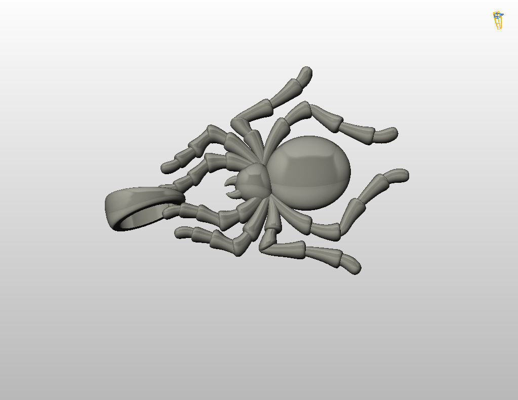 Spider pendant 3D print model_12