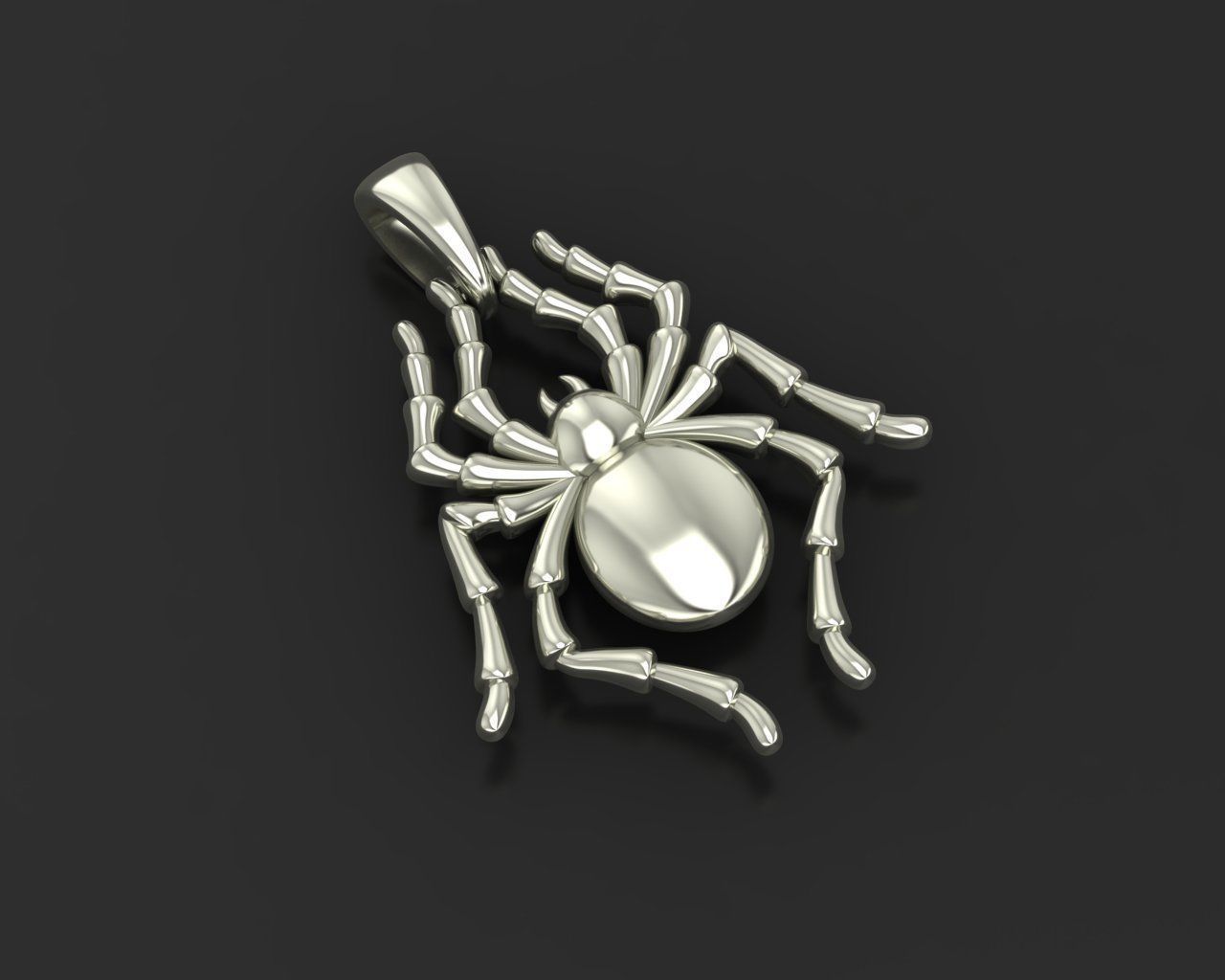 Spider pendant 3D print model_4