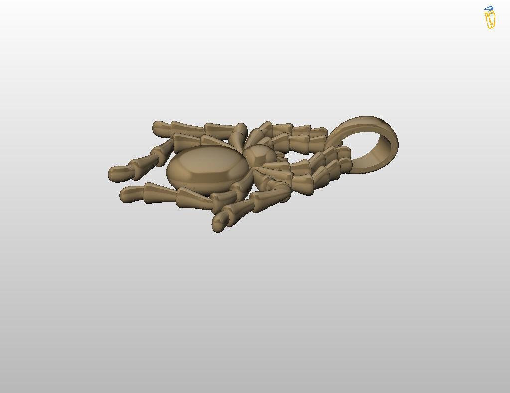 Spider pendant 3D print model_14