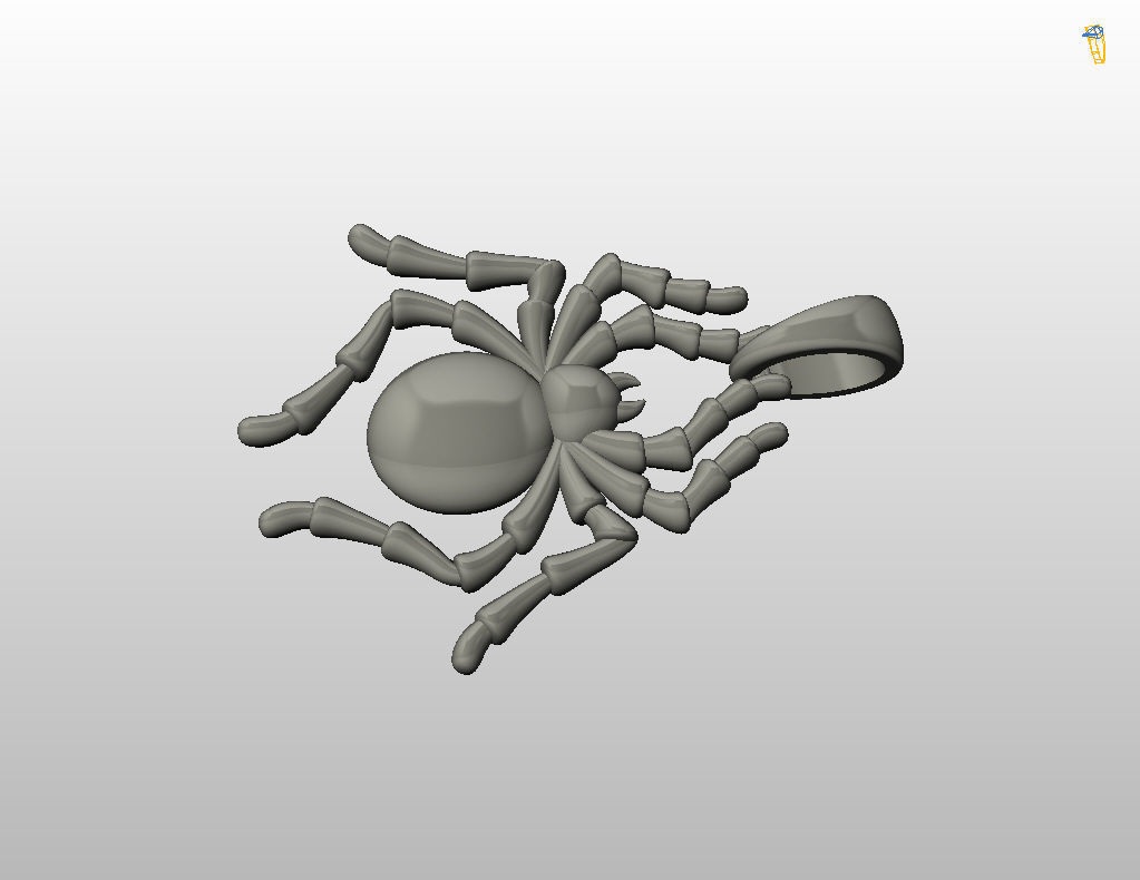 Spider pendant 3D print model_6