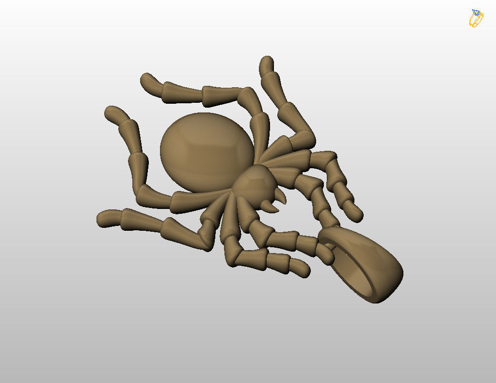 Spider pendant 3D print model_28