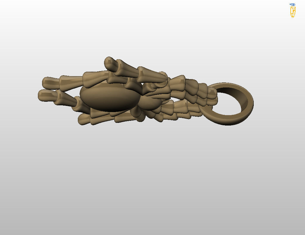 Spider pendant 3D print model_18