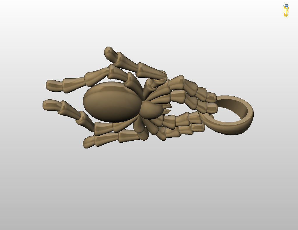 Spider pendant 3D print model_19