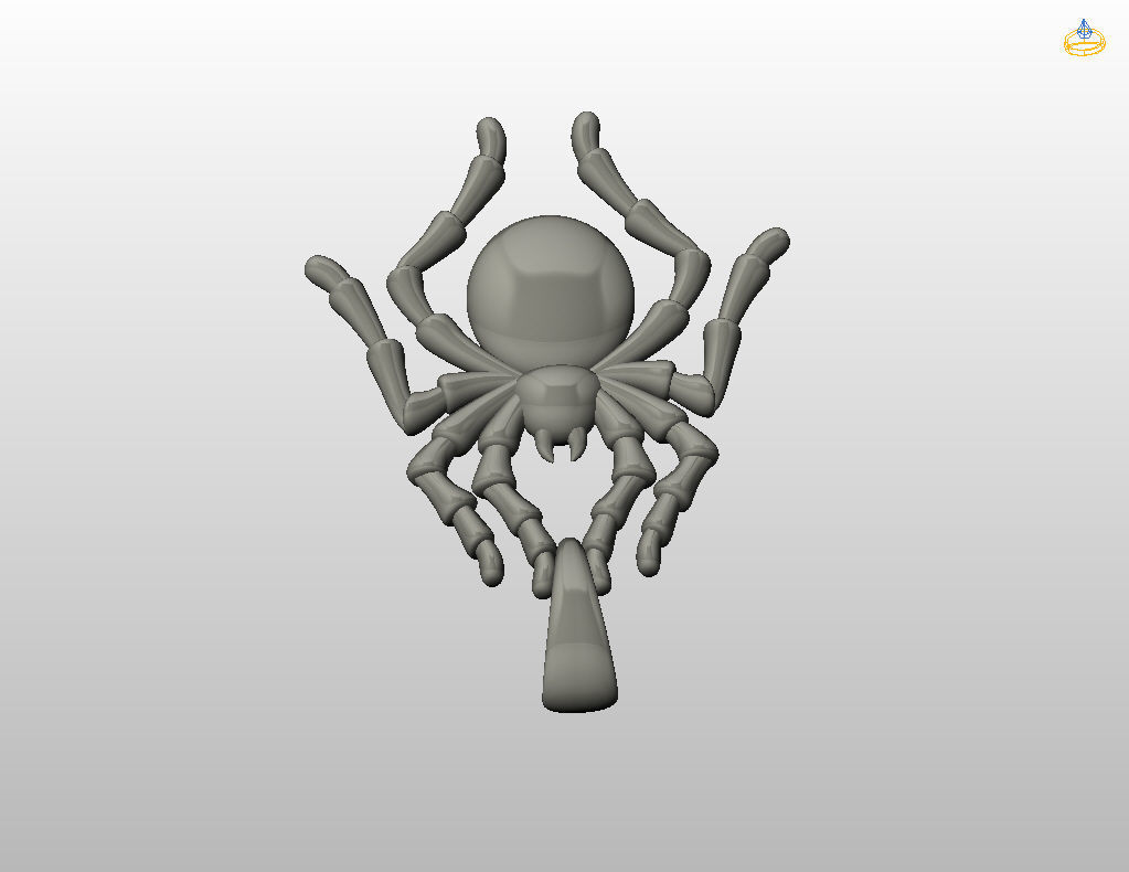 Spider pendant 3D print model_9