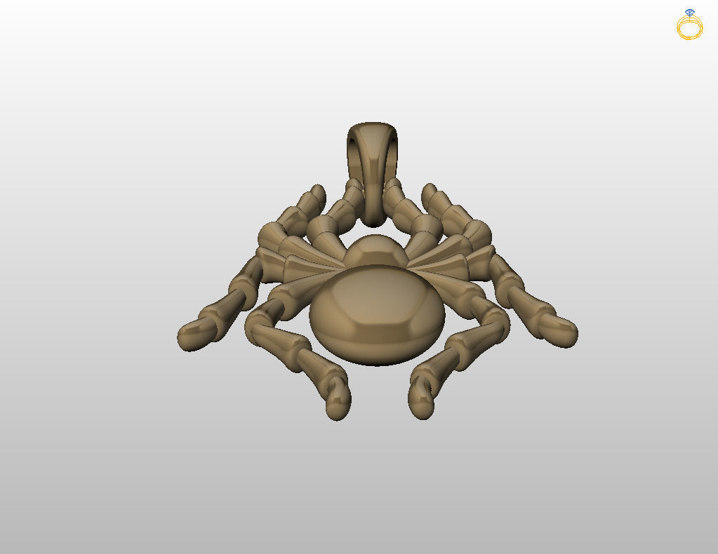 Spider pendant 3D print model_22