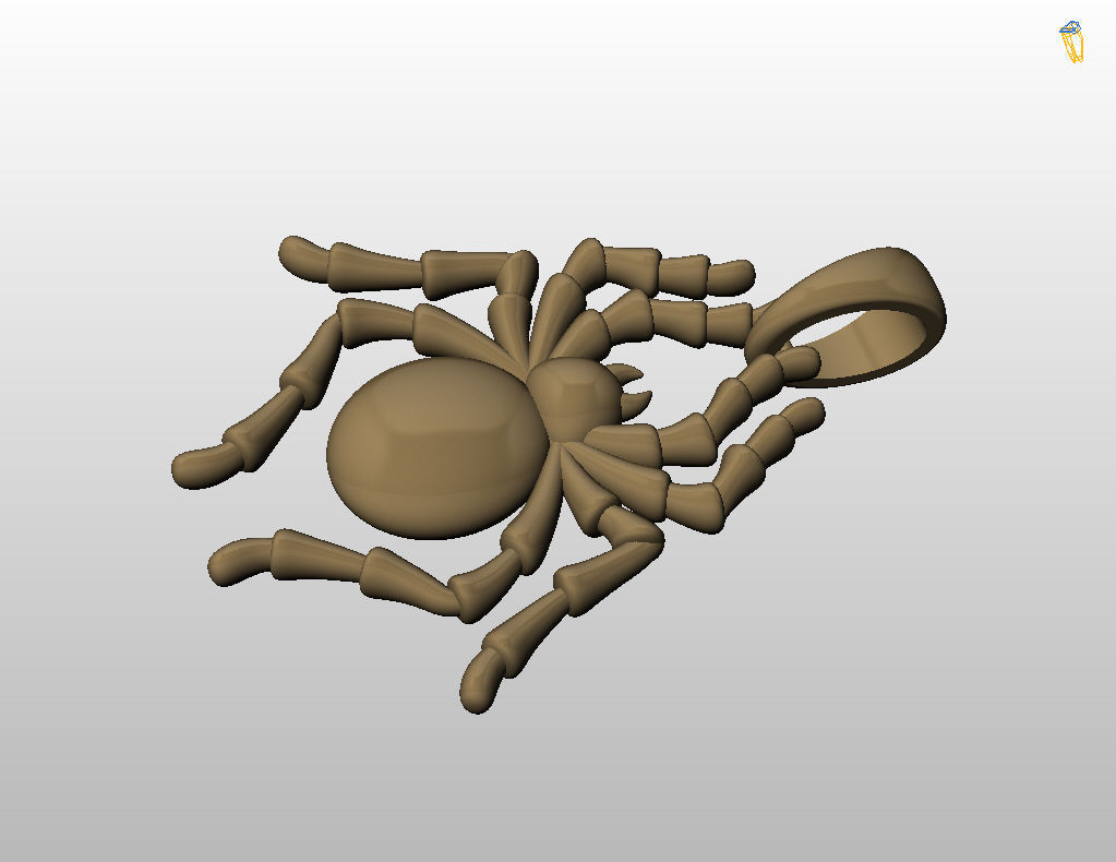 Spider pendant 3D print model_26