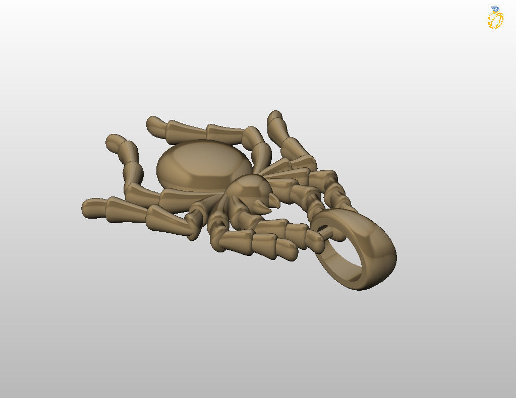 Spider pendant 3D print model_21