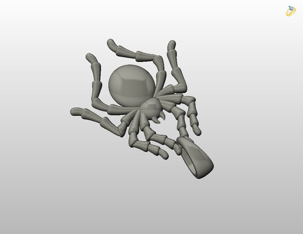 Spider pendant 3D print model_8