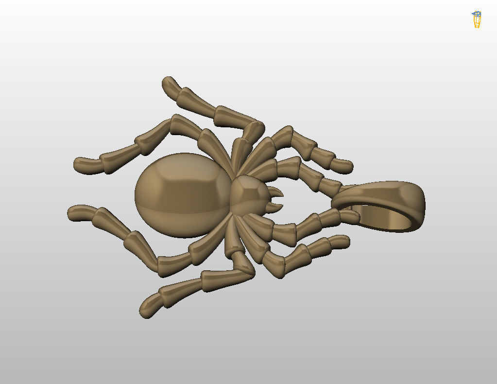 Spider pendant 3D print model_20