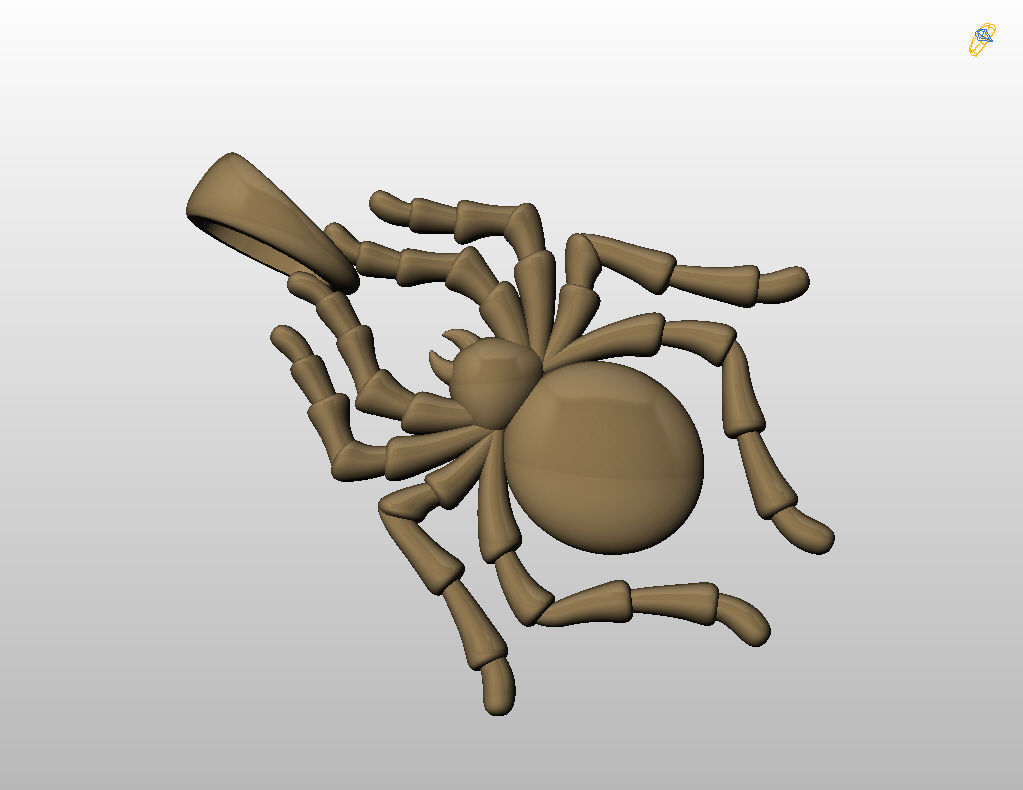 Spider pendant 3D print model_33