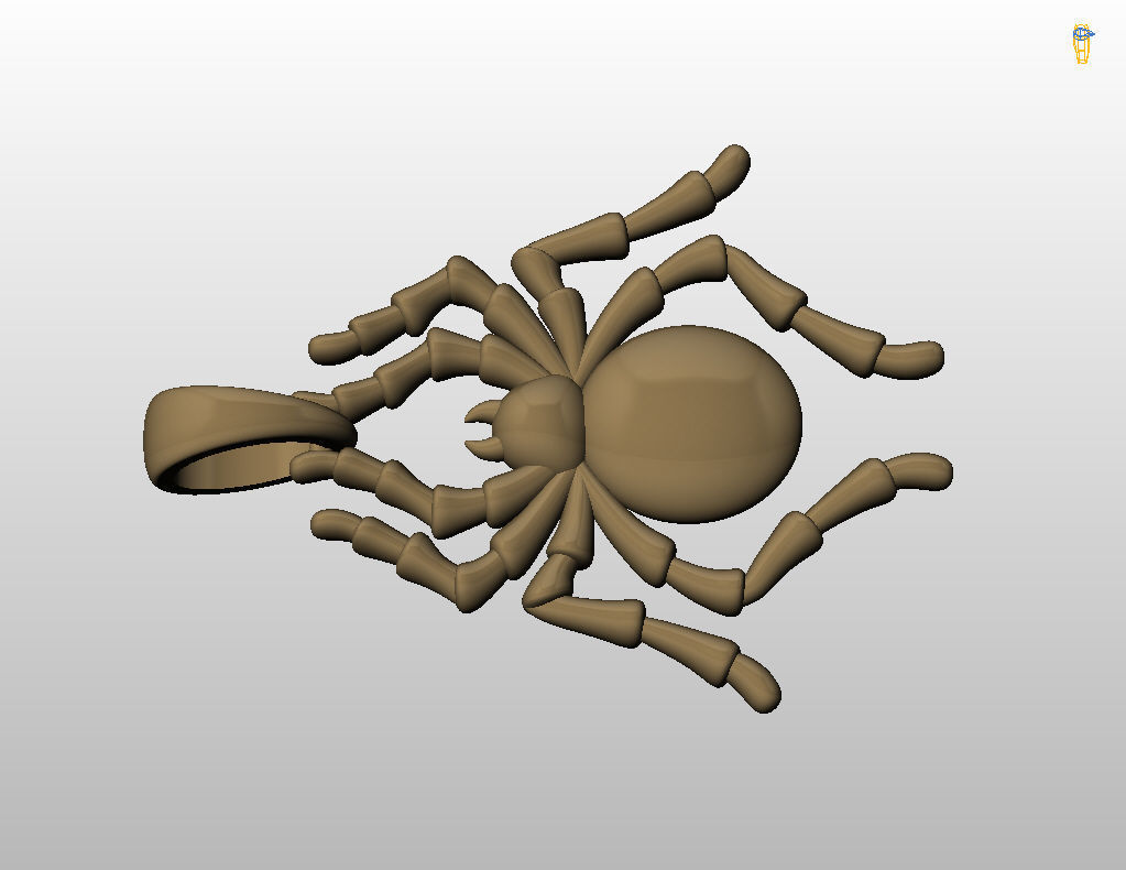 Spider pendant 3D print model_32