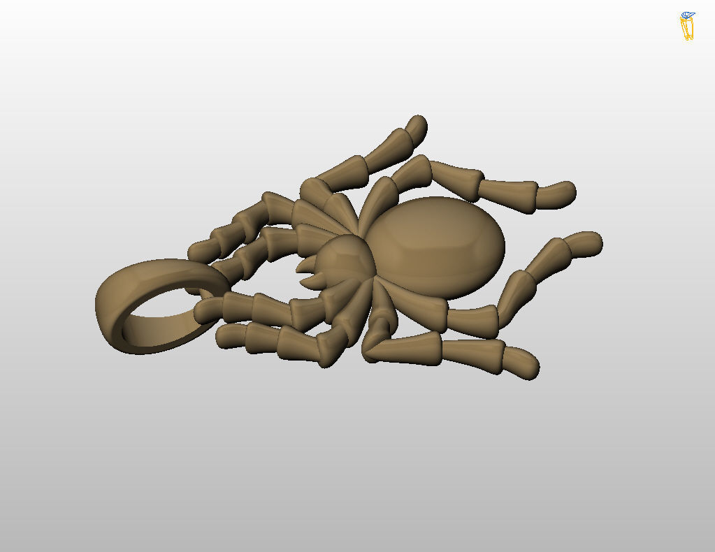 Spider pendant 3D print model_31