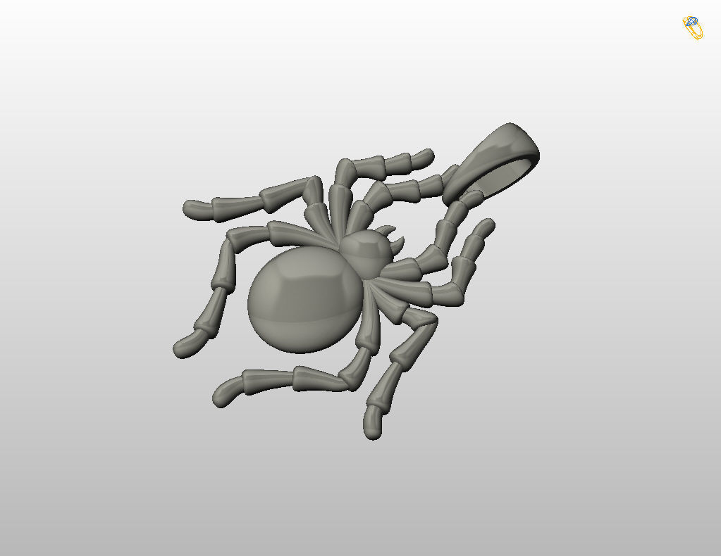 Spider pendant 3D print model_5