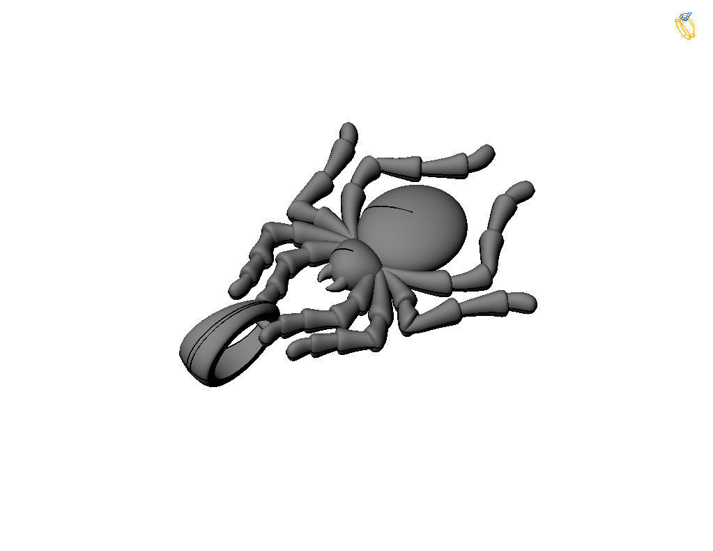 Spider pendant 3D print model_39