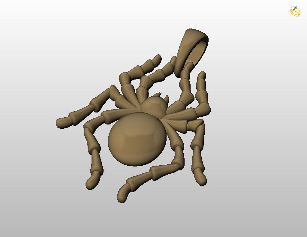 Spider pendant 3D print model_24