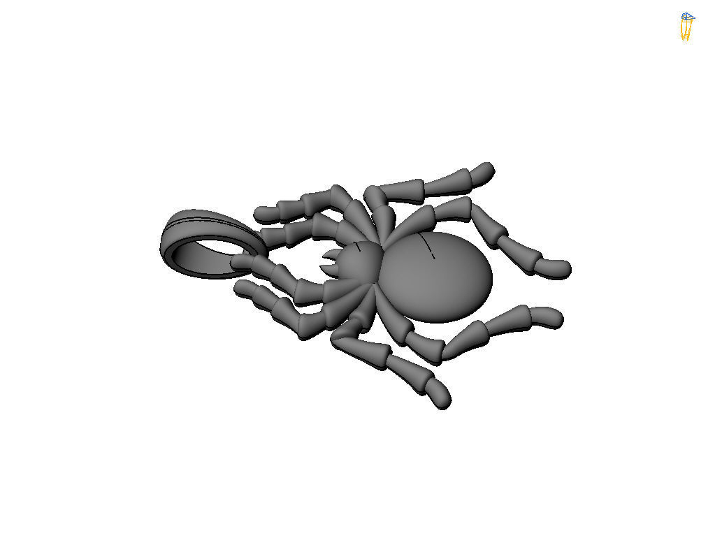 Spider pendant 3D print model_40