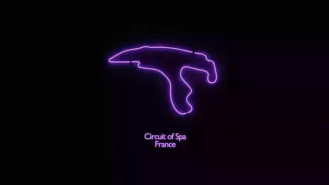 Neon 3D Model 18 - Race Track 3 - SPA 3D model