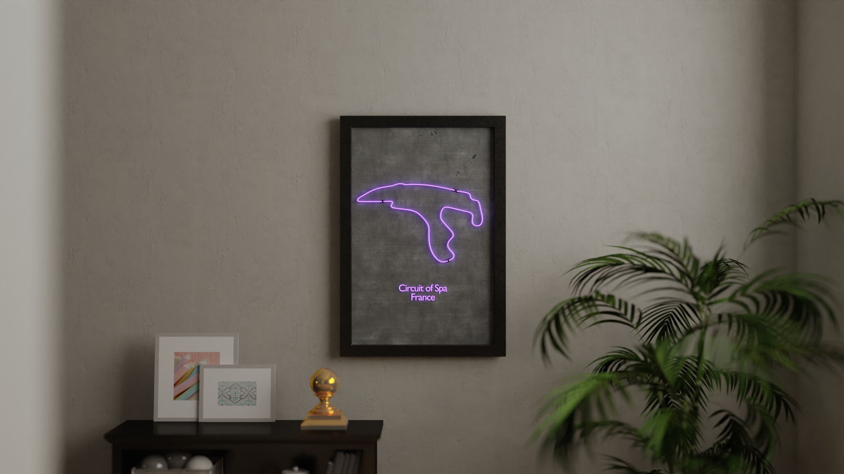 Neon 3D Model 18 - Race Track 3 - SPA 3D model_5