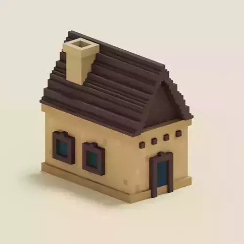 House in style of minecraft