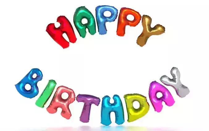 HAPPY BIRTHDAY COLOR BALLOONS