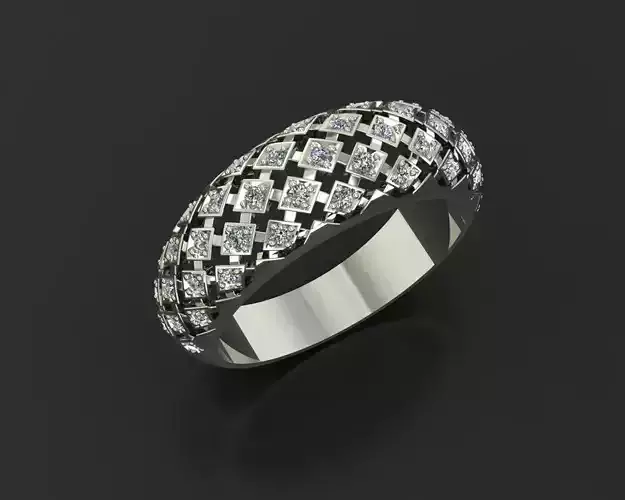 Womens ring openwork 3D print model