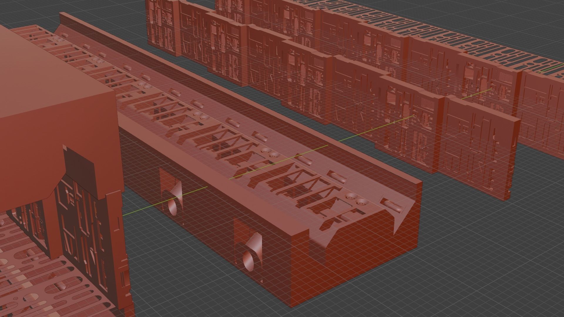 Sci-fi corritor creator kit 3D model_3