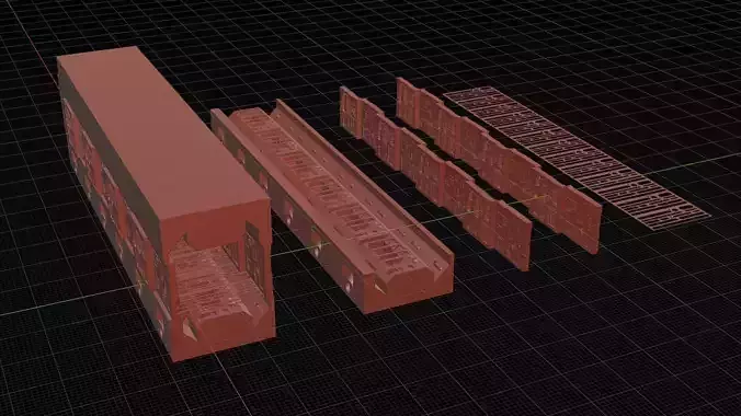 Sci-fi corritor creator kit 3D model