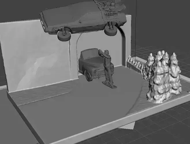 small diorama back to the future 2-diorama volver al futuro 2