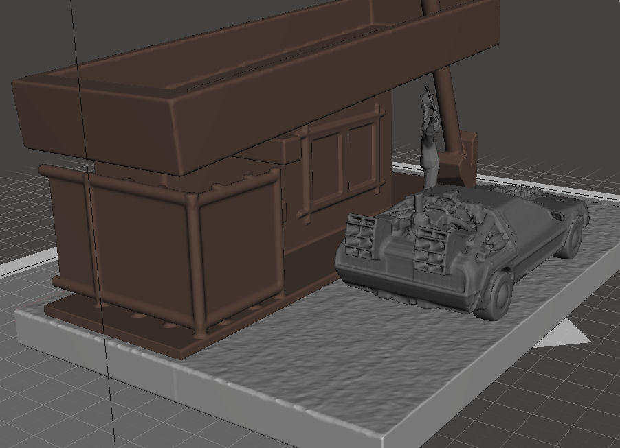 small diorama back to the future 3- diorama volver al futuro 3 3D print model_1