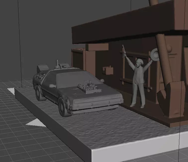 small diorama back to the future 3- diorama volver al futuro 3 3D print model_0