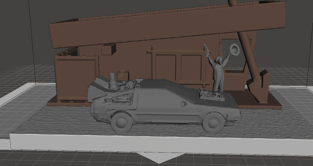 small diorama back to the future 3- diorama volver al futuro 3 3D print model_2