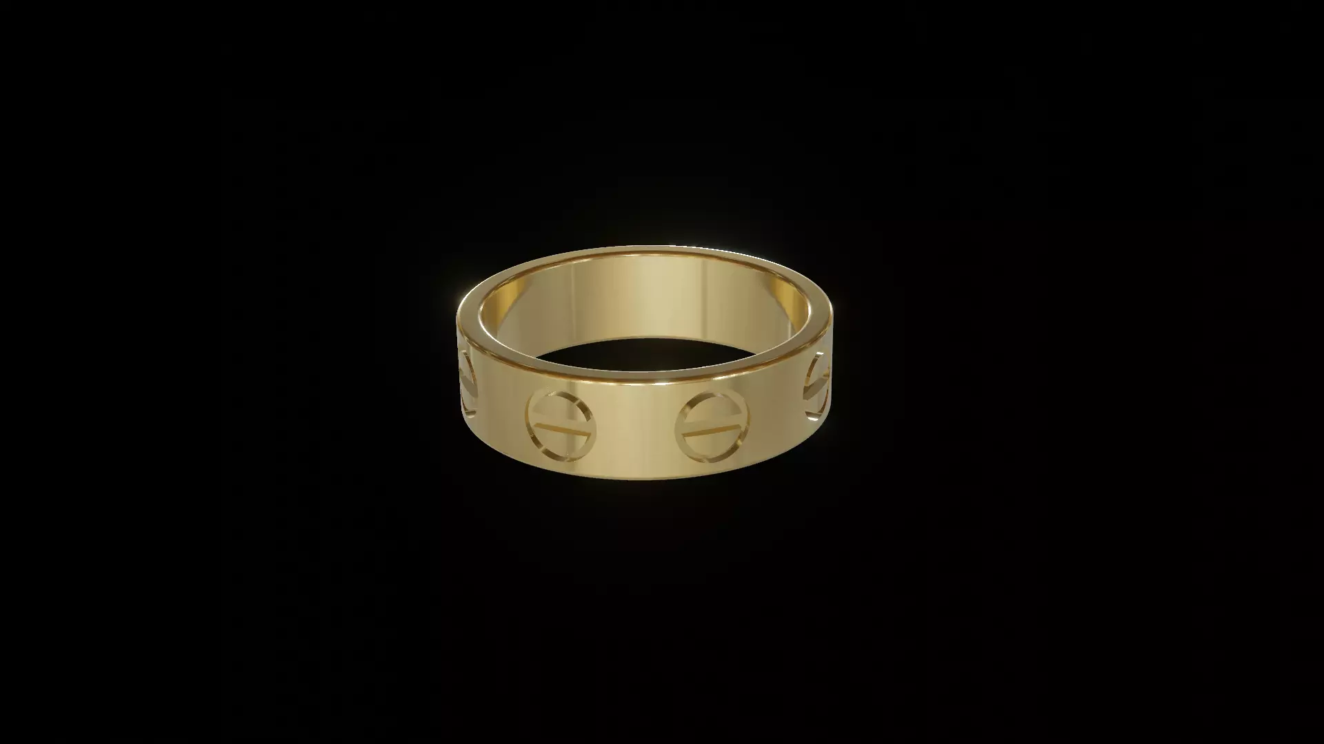 Unisex ring band 3D print model
