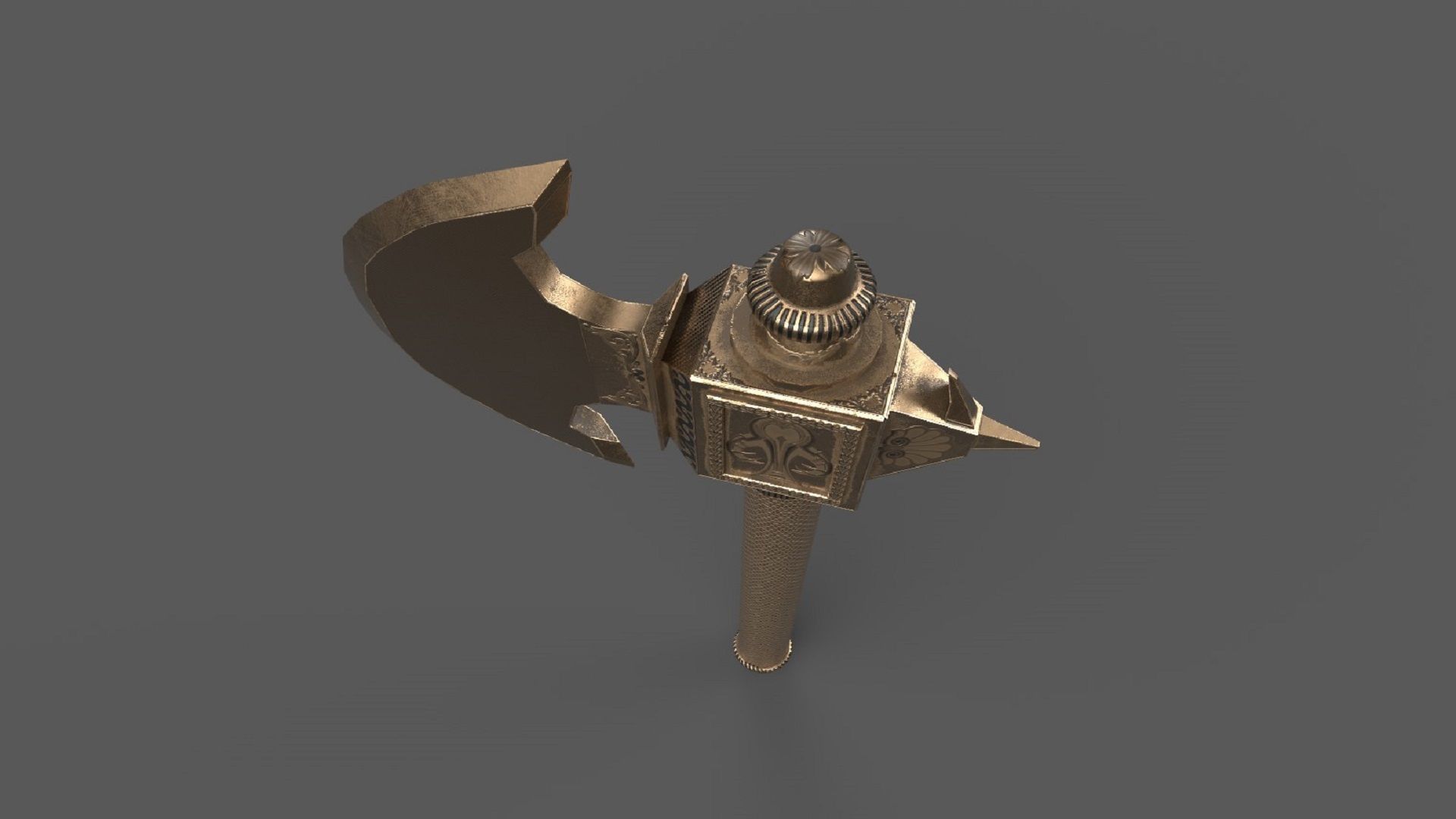 Stylized Axe Weapon PBR low-poly game ready 3D Model Collection_4