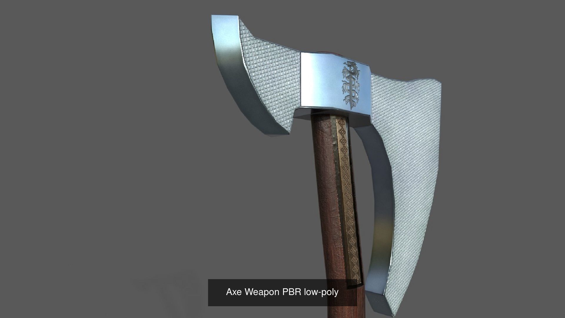 Stylized Axe Weapon PBR low-poly game ready 3D Model Collection_12