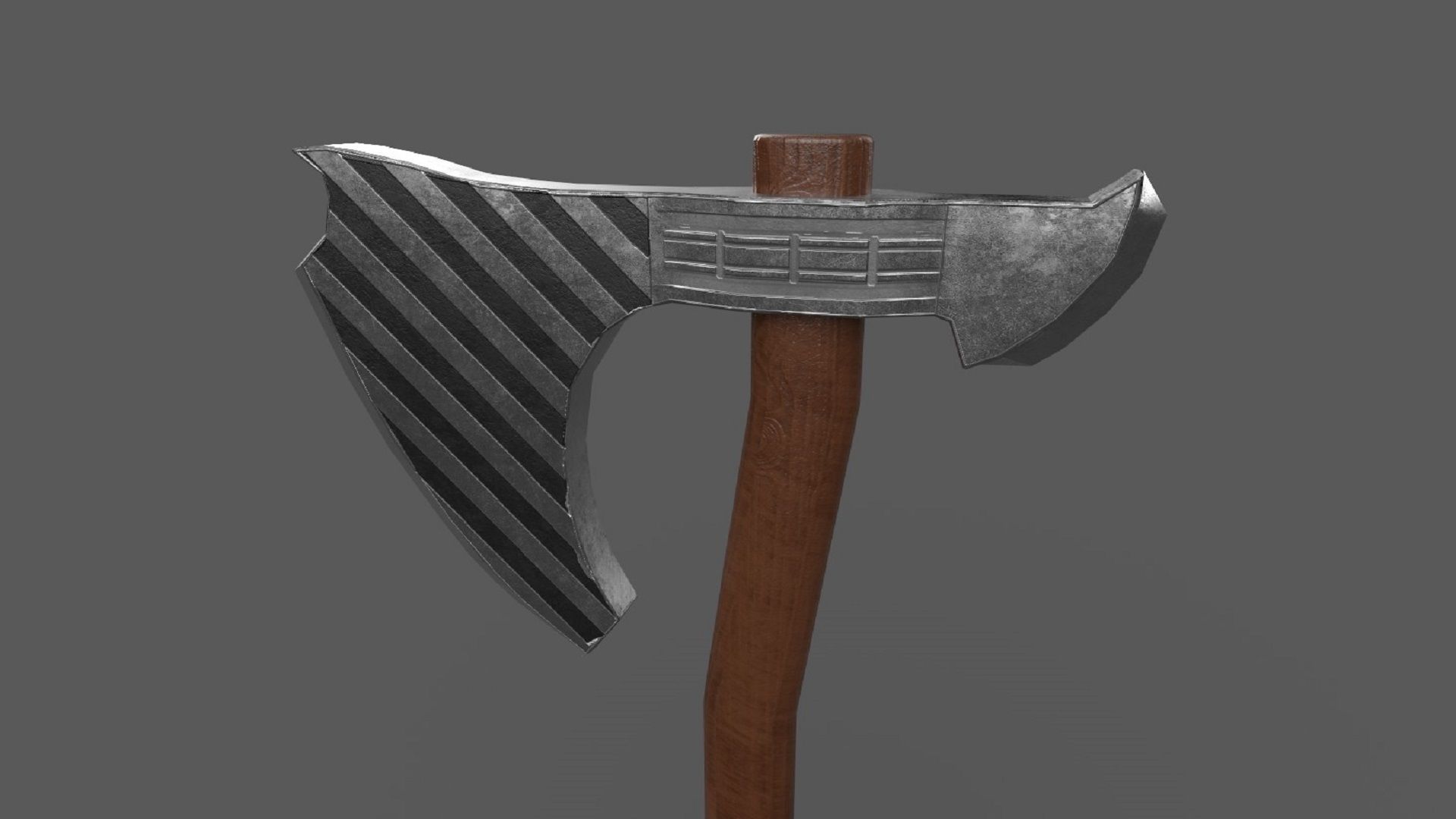 Stylized Axe Weapon PBR low-poly game ready 3D Model Collection_16
