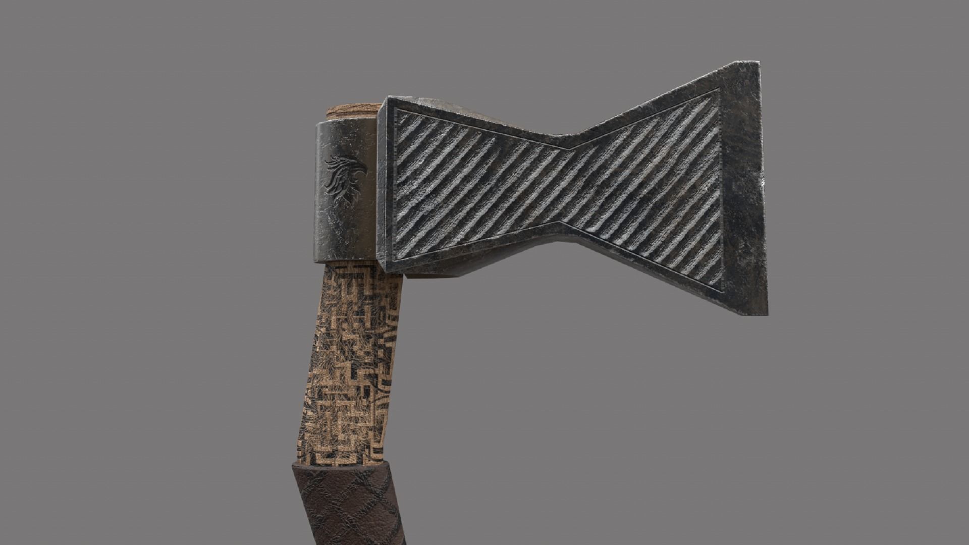 Stylized Axe Weapon PBR low-poly game ready 3D Model Collection_28