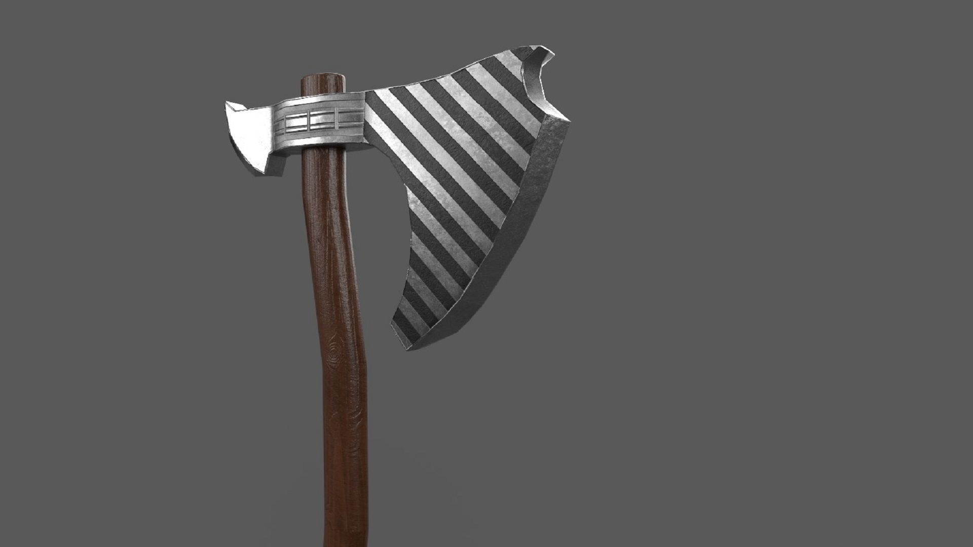 Stylized Axe Weapon PBR low-poly game ready 3D Model Collection_17