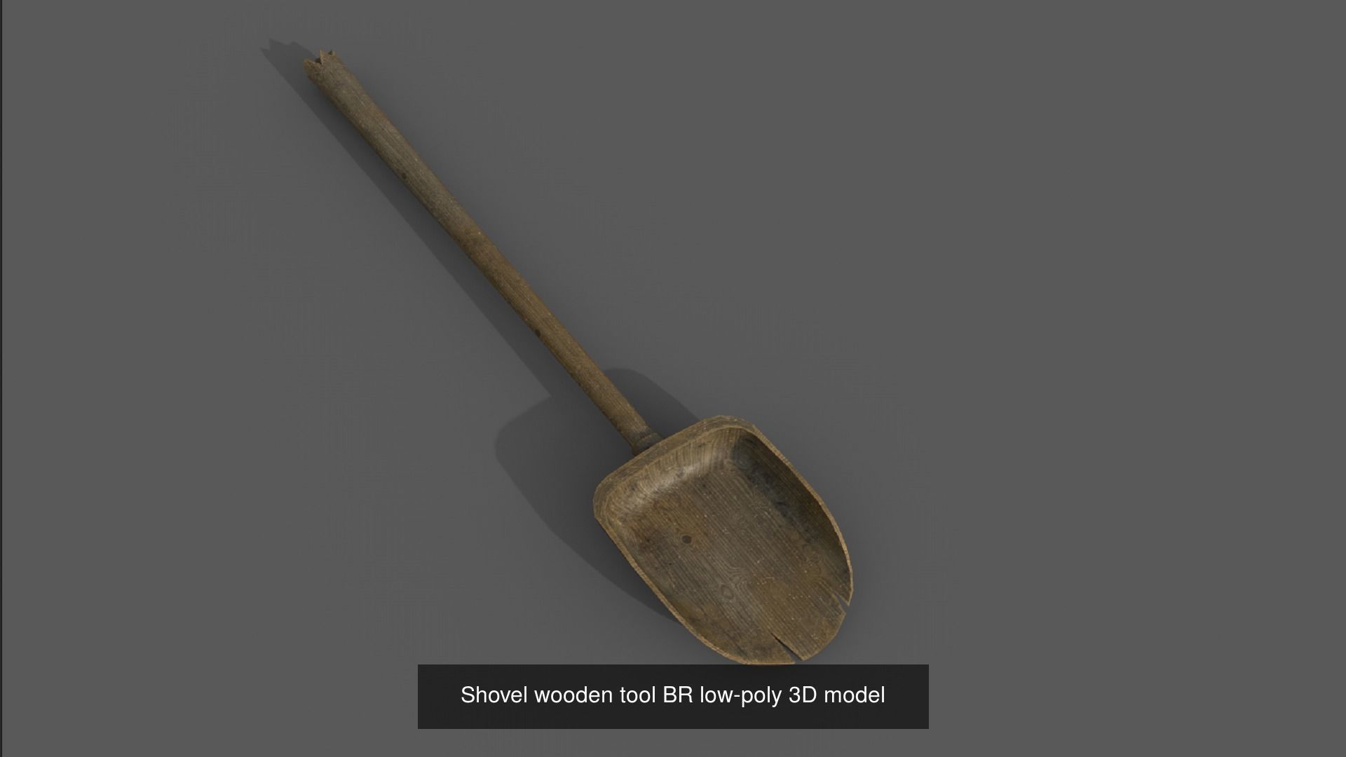 tool PBR low-poly 3D model knife with wooden handle 3D Model Collection_15
