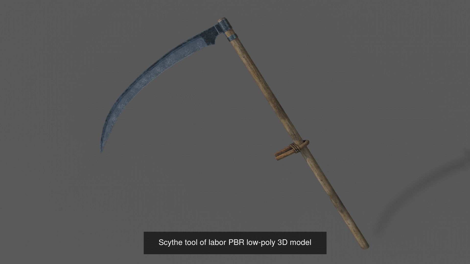 tool PBR low-poly 3D model knife with wooden handle 3D Model Collection_8
