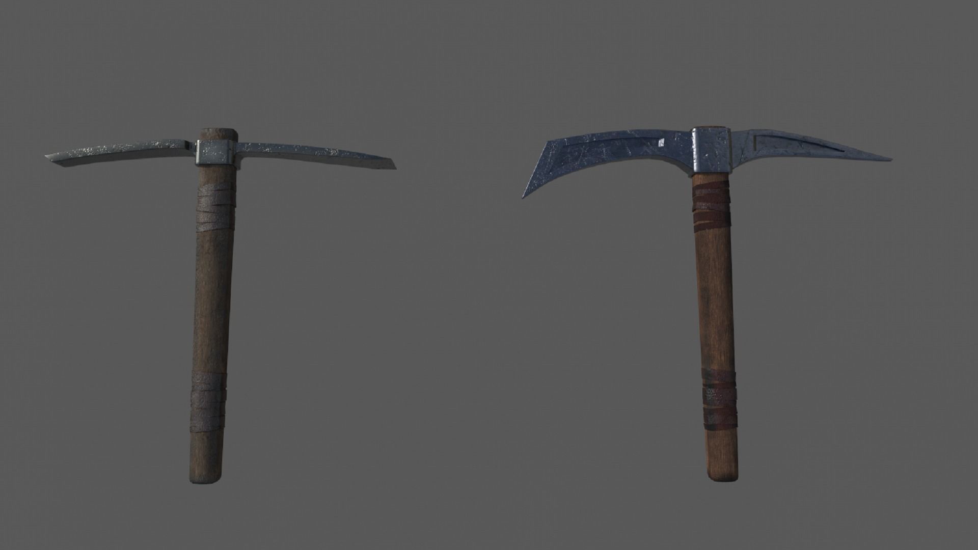 tool PBR low-poly 3D model knife with wooden handle 3D Model Collection_19