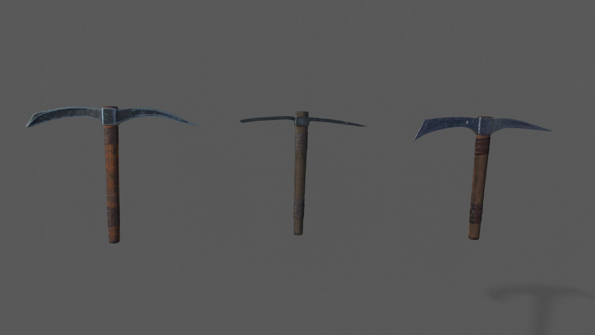 tool PBR low-poly 3D model knife with wooden handle 3D Model Collection_18