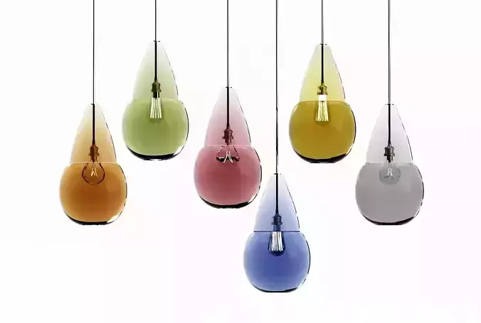 Color Bubble Lamp Free 3D model