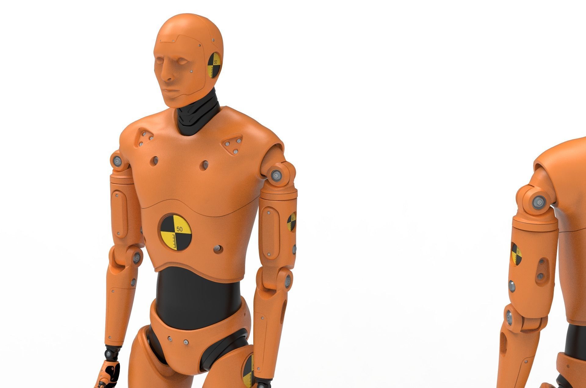 Crash Test Dummy Robot Android 2022 vs hand 3D model_1