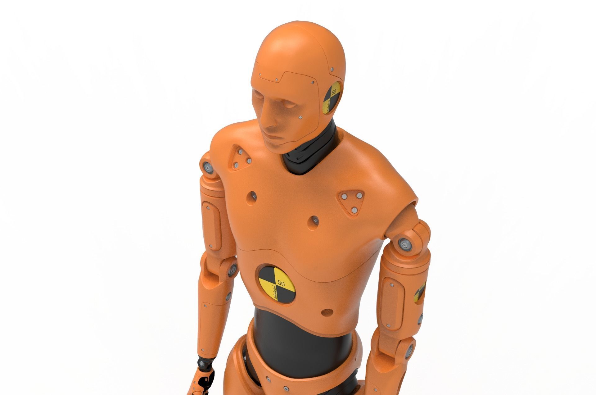 Crash Test Dummy Robot Android 2022 vs hand 3D model_4